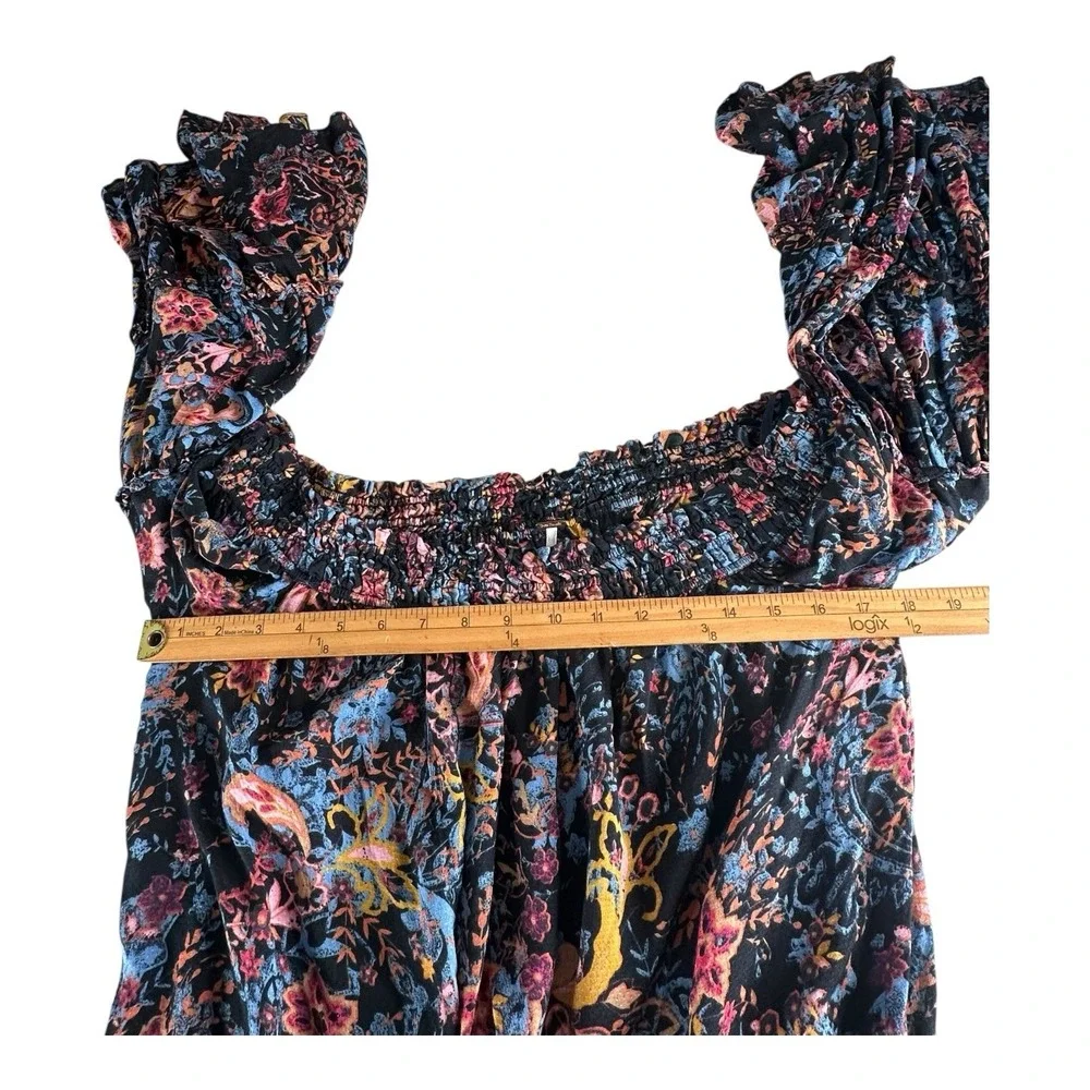 Free People Free Spirit Off The Shoulder Floral Print‎ Top Size Small
